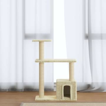 Cat Tree with Sisal Scratching Posts Cream 70 cm