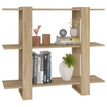 Book Cabinet/Room Divider Sonoma Oak 100x30x87 cm