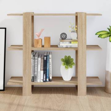 Book Cabinet/Room Divider Sonoma Oak 100x30x87 cm