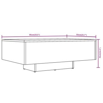 Coffee Table Brown Oak 85x55x31 cm Engineered Wood