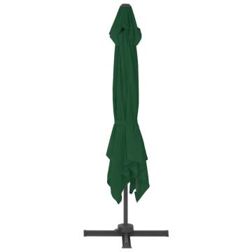 Cantilever Umbrella with Aluminium Pole 400x300 cm Green