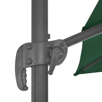 Cantilever Umbrella with Aluminium Pole 400x300 cm Green