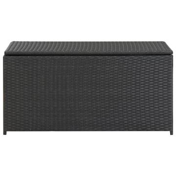 Garden Storage Box Poly Rattan 100x50x50 cm Black