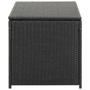 Garden Storage Box Poly Rattan 100x50x50 cm Black