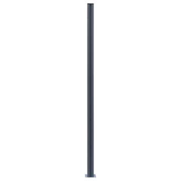 Fence Posts 3 pcs Dark Grey 185 cm Aluminium