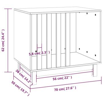 Dog House Honey Brown 70x50x62 cm Solid Wood Pine