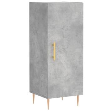 Highboard Concrete Grey 34.5x34x180 cm Engineered Wood