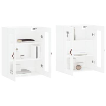 Wall Mounted Cabinets 2 pcs White Engineered Wood