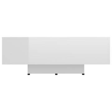 Coffee Table High Gloss White 85x55x31 cm Engineered Wood