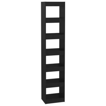 Book Cabinet/Room Divider Black 40x30x198 cm