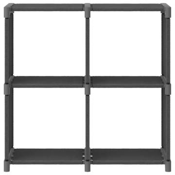 4-Cube Display Shelf Grey 69x30x72.5 cm Fabric