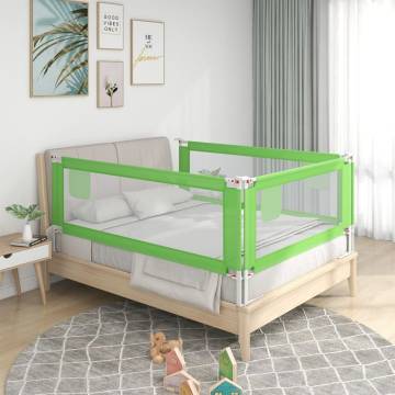 Toddler Safety Bed Rail Green 150x25 cm Fabric