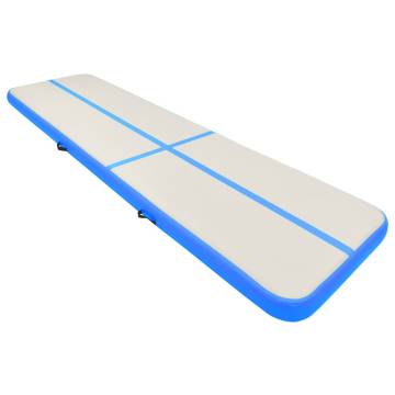 Inflatable Gymnastics Mat with Pump 700x100x20 cm PVC Blue