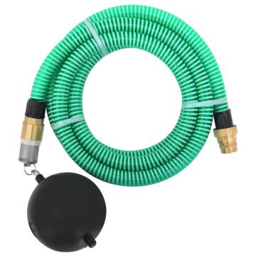 Suction Hose with Brass Connectors Green 1.1" 25 m PVC