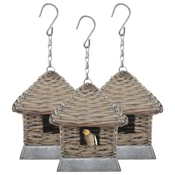 Bird Houses 3 pcs Wicker