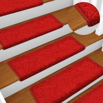 Stair Mats 5 pcs 65x21x4 cm Red