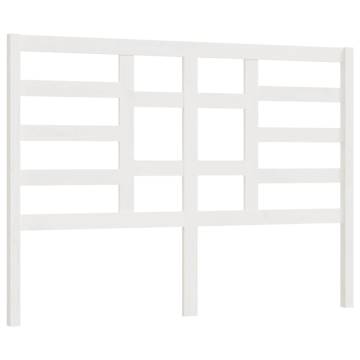 Bed Headboard White 141x4x104 cm Solid Wood Pine