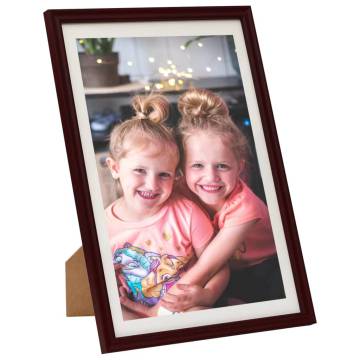 Photo Frames Collage 3 pcs for Wall or Table Dark Red 59.4x84 cm