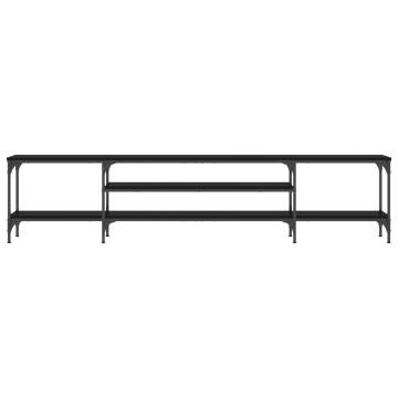 TV Cabinet Black 201x35x45 cm Engineered Wood&Iron