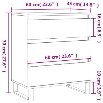 Sideboard Grey Sonoma 60x35x70 cm Engineered Wood