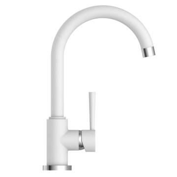 SCHÜTTE Sink Mixer with Round Spout CORNWALL White