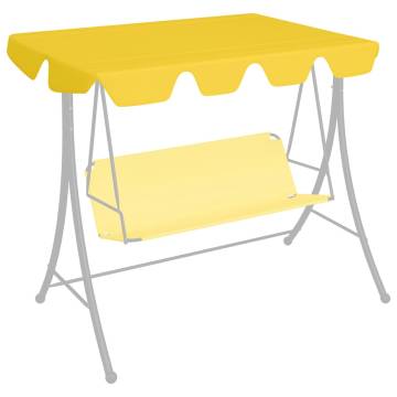 Replacement Canopy for Garden Swing Yellow 150/130x105/70 cm