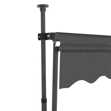 Manual Retractable Awning with LED 150 cm Anthracite