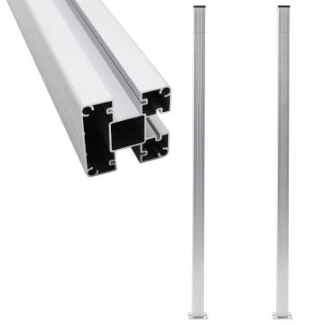 Fence Posts 2 pcs Aluminium 185 cm