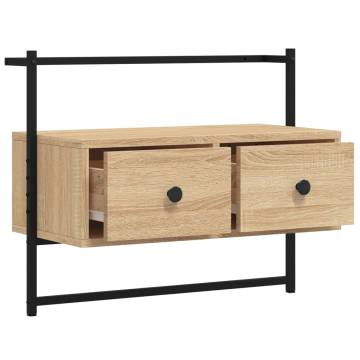 TV Cabinet Wall-mounted Sonoma Oak 60.5x30x51 cm Engineered Wood