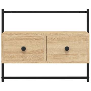 TV Cabinet Wall-mounted Sonoma Oak 60.5x30x51 cm Engineered Wood