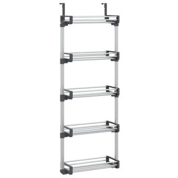 Door Organiser with 5 Shelves 52x20x135 cm Aluminium