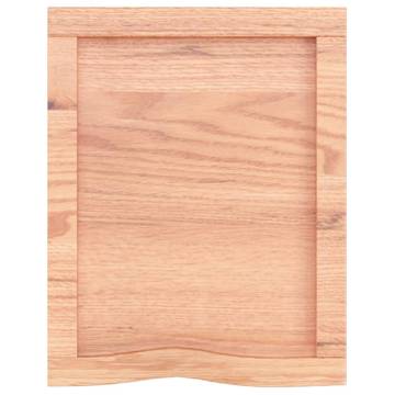 Bathroom Countertop Light Brown 40x50x(2-4) cm Treated Solid Wood