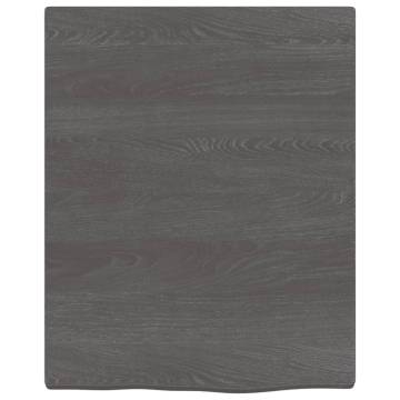 Bathroom Countertop Dark Brown 40x50x2 cm Treated Solid Wood