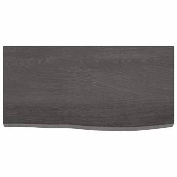 Bathroom Countertop Dark Brown 60x30x(2-4) cm Treated Solid Wood