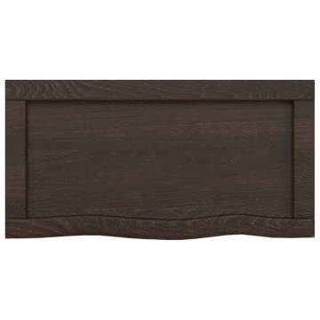 Bathroom Countertop Dark Brown 60x30x(2-4) cm Treated Solid Wood