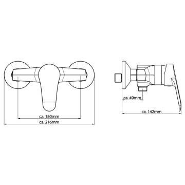 SCHÜTTE Shower Mixer TESSA Chrome