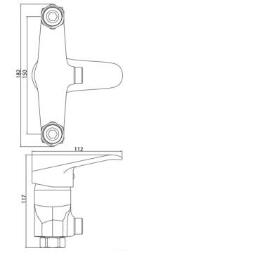 SCHÜTTE Shower Mixer TESSA Chrome