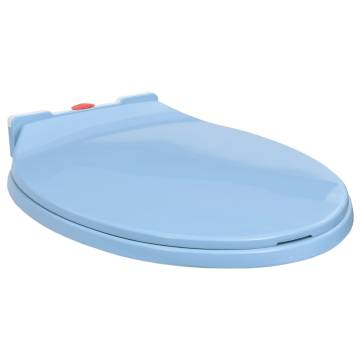 Soft-Close Toilet Seat Quick Release Blue Oval