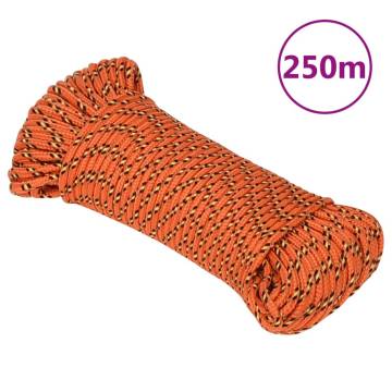 Boat Rope Orange 5 mm 250 m Polypropylene