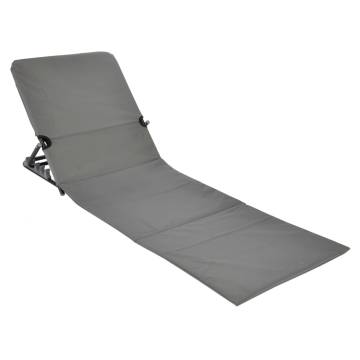 HI Foldable Beach Mat Chair PVC Grey