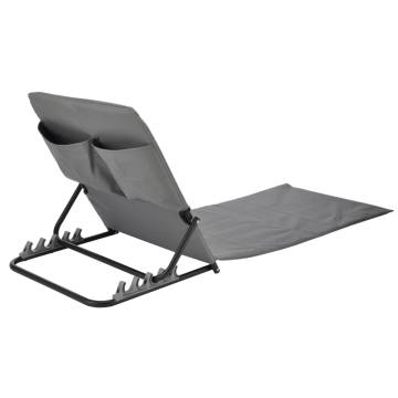 HI Foldable Beach Mat Chair PVC Grey