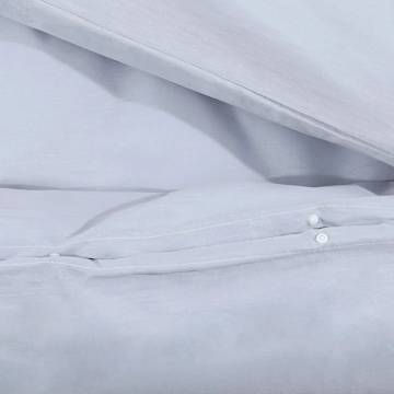 Duvet Cover Set Grey 200x200 cm Light-weight Microfiber