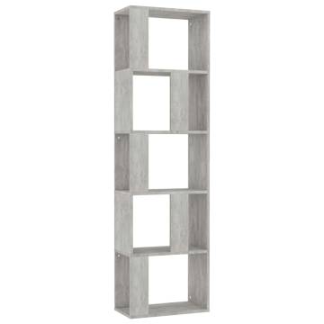 Book Cabinet/Room Divider Concrete Grey 45x24x159 cm Engineered Wood