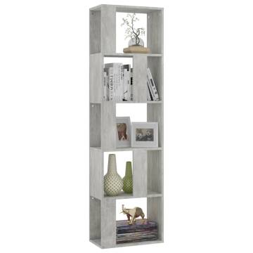 Book Cabinet/Room Divider Concrete Grey 45x24x159 cm Engineered Wood