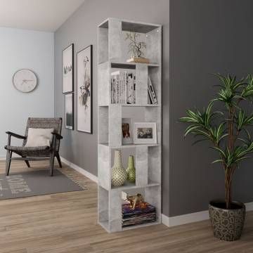 Book Cabinet/Room Divider Concrete Grey 45x24x159 cm Engineered Wood