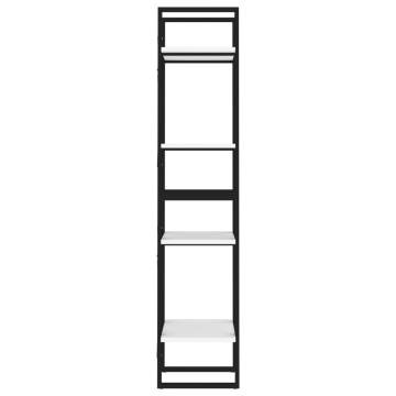 4-Tier Book Cabinet White 40x30x140 cm Engineered Wood