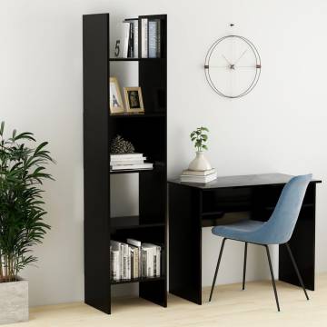 Book Cabinet Black 40x35x180 cm Engineered Wood