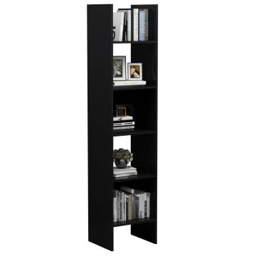 Book Cabinet Black 40x35x180 cm Engineered Wood