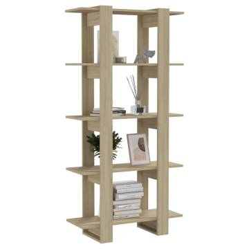 Book Cabinet/Room Divider Sonoma Oak 80x30x160 cm Engineered Wood