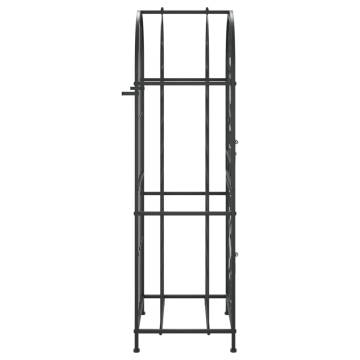 Wine Rack for 41 Bottles Black 45x36x120 cm Wrought Iron